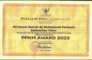 RSUD AM Parikesit Terima Penghargaan PPKM Award, Dianggap Sukses Tangani Pandemi