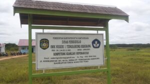 Pembangunan SMK 1 Tenggarong Seberang di Desa Embalut, Kukar Hampir Kelar