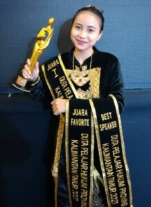Kisah Imelda Palimbunga, Perempuan Asal Kutim yang Berhasil Raih Juara Duta Sadar Hukum 2021