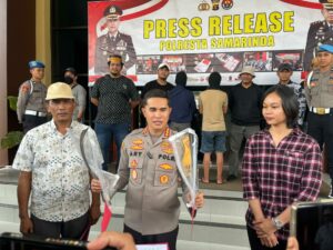 Polresta Samarinda Berhasil Mengamankan Dua Remaja Menyerang Bawa Sajam di Jalan Samanhudi