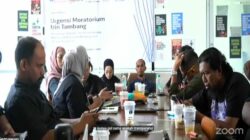 diskusi media bertajuk “Urgensi Moratorium Izin Tambang: Mendorong Perbaikan Tata Kelola Tambang Minerba dan Penertiban Tambang Ilegal di Pulau Kalimantan”