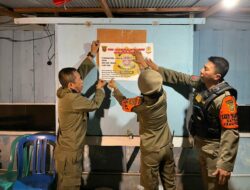 Eks Lokalisasi Loa Hui Ditutup, Satpol PP Kota Samarinda Pasang Banner Larangan Aktivitas