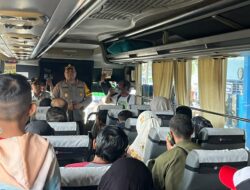 Antusias Warga Tinggi, Polresta Samarinda Berangkatkan Ratusan Pemudik Gratis ke Balikpapan