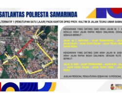 Polresta Samarinda Siapkan Rekayasa Lalu Lintas Jelang Aksi 21 April, Dua Titik Utama Jadi Fokus Pengalihan Arus