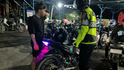 Satlantas Samarinda Tertibkan Knalpot Brong, 11 Pelanggaran Diamankan dalam Operasi Malam Hari