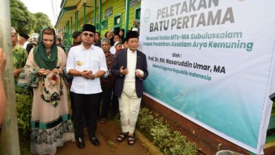 Tonggak Baru Pendidikan Islam di Kutai Barat, Menag RI Letakkan Batu Pertama Pembangunan Gedung Madrasah PP Assalam